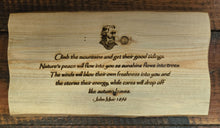 Load image into Gallery viewer, Notable Quote Wall Art "Climb The Mountains...." -John Muir