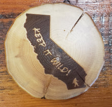 Load image into Gallery viewer, Wood Art Coaster California "Keep It Wild"