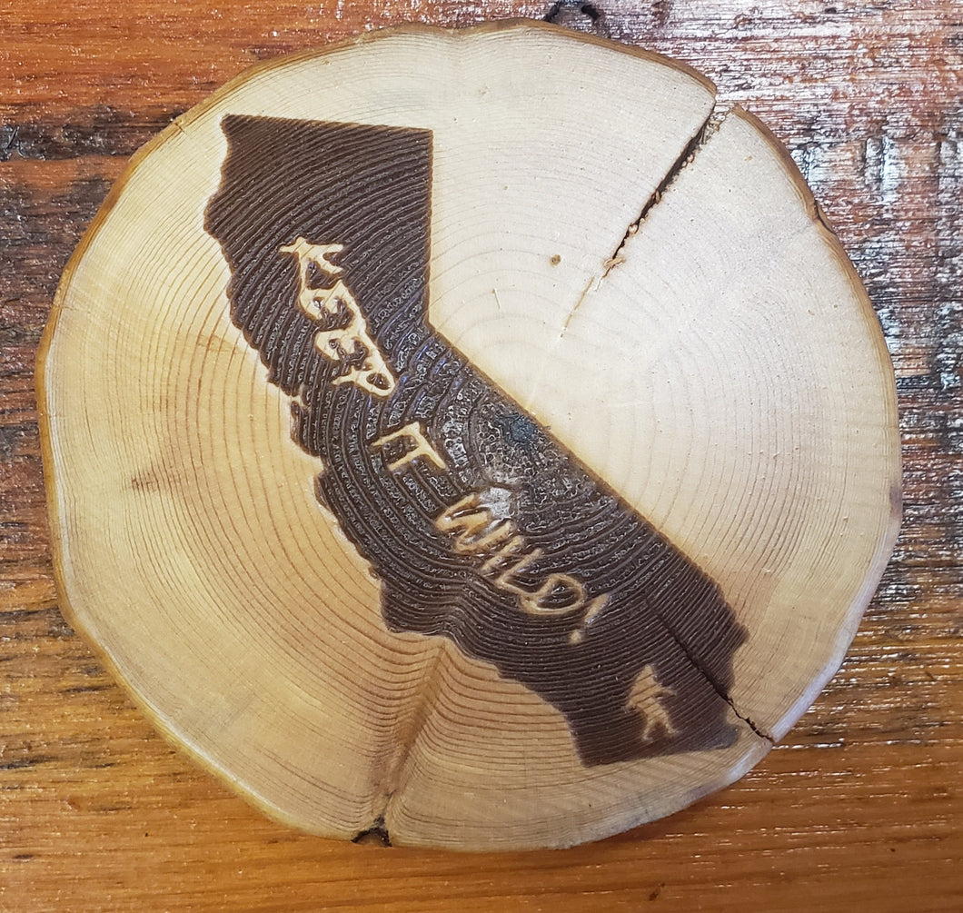 Wood Art Coaster  California 