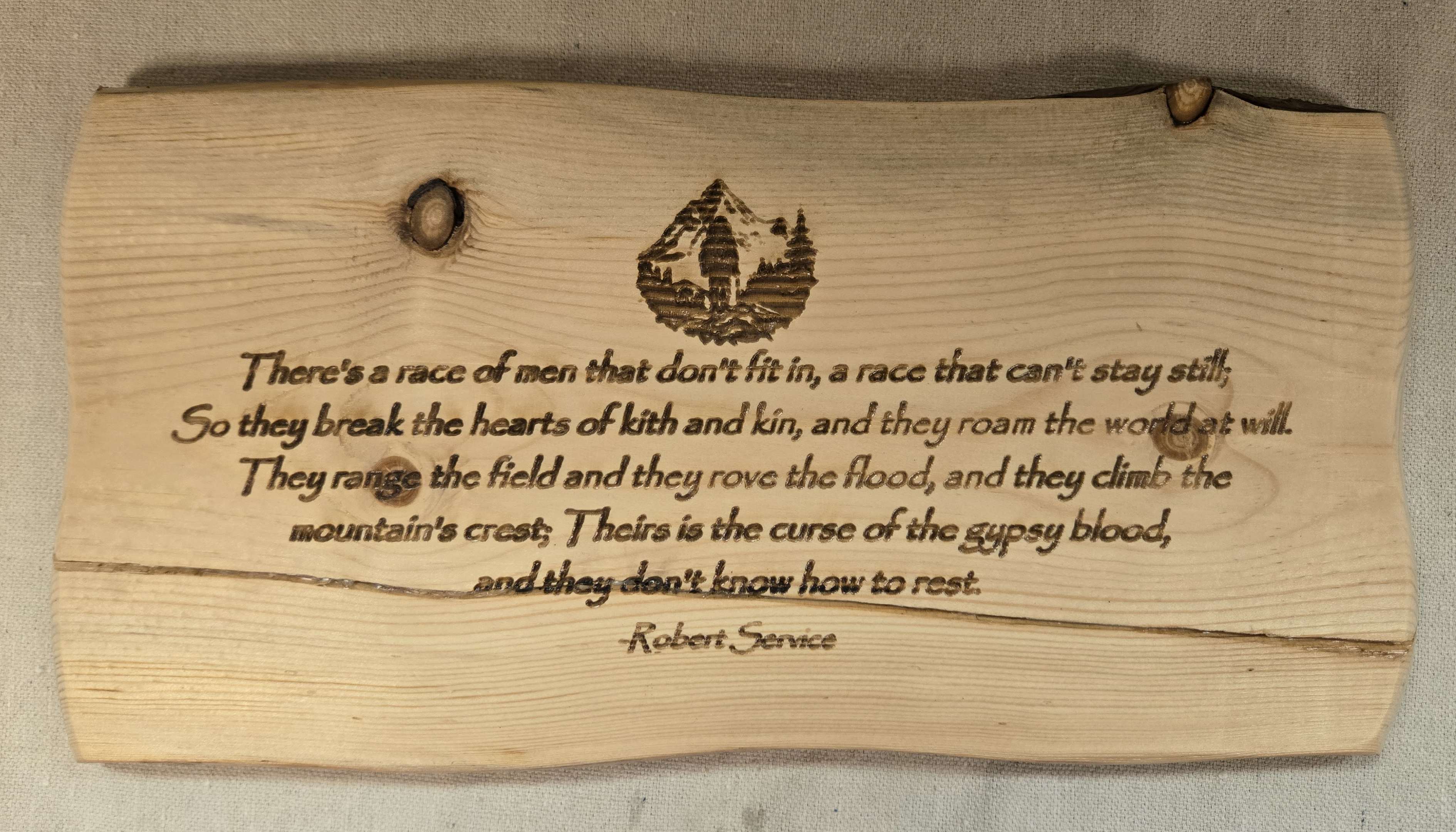 Notable Quote Wall Art "The Men that Don't Fit In" by Robert Service