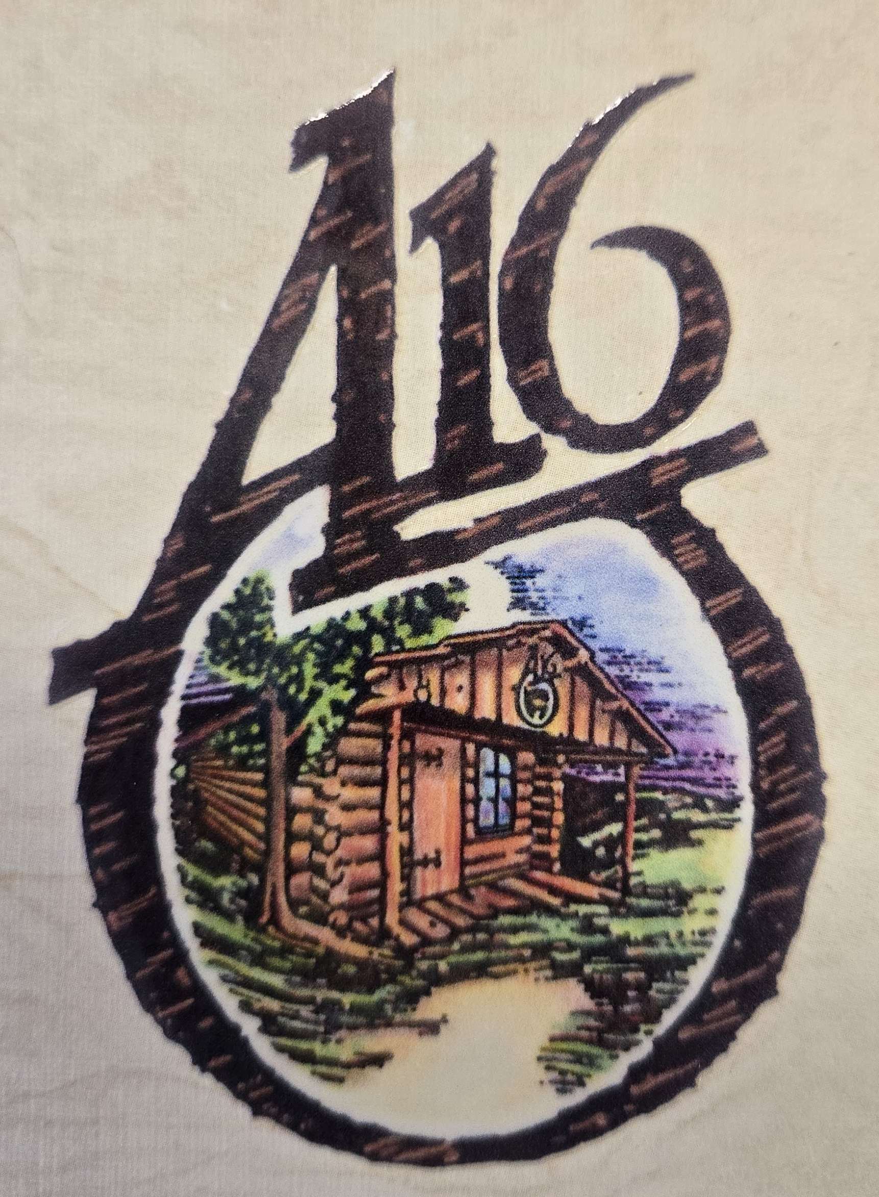 STICKER A16 Log Cabin Logo