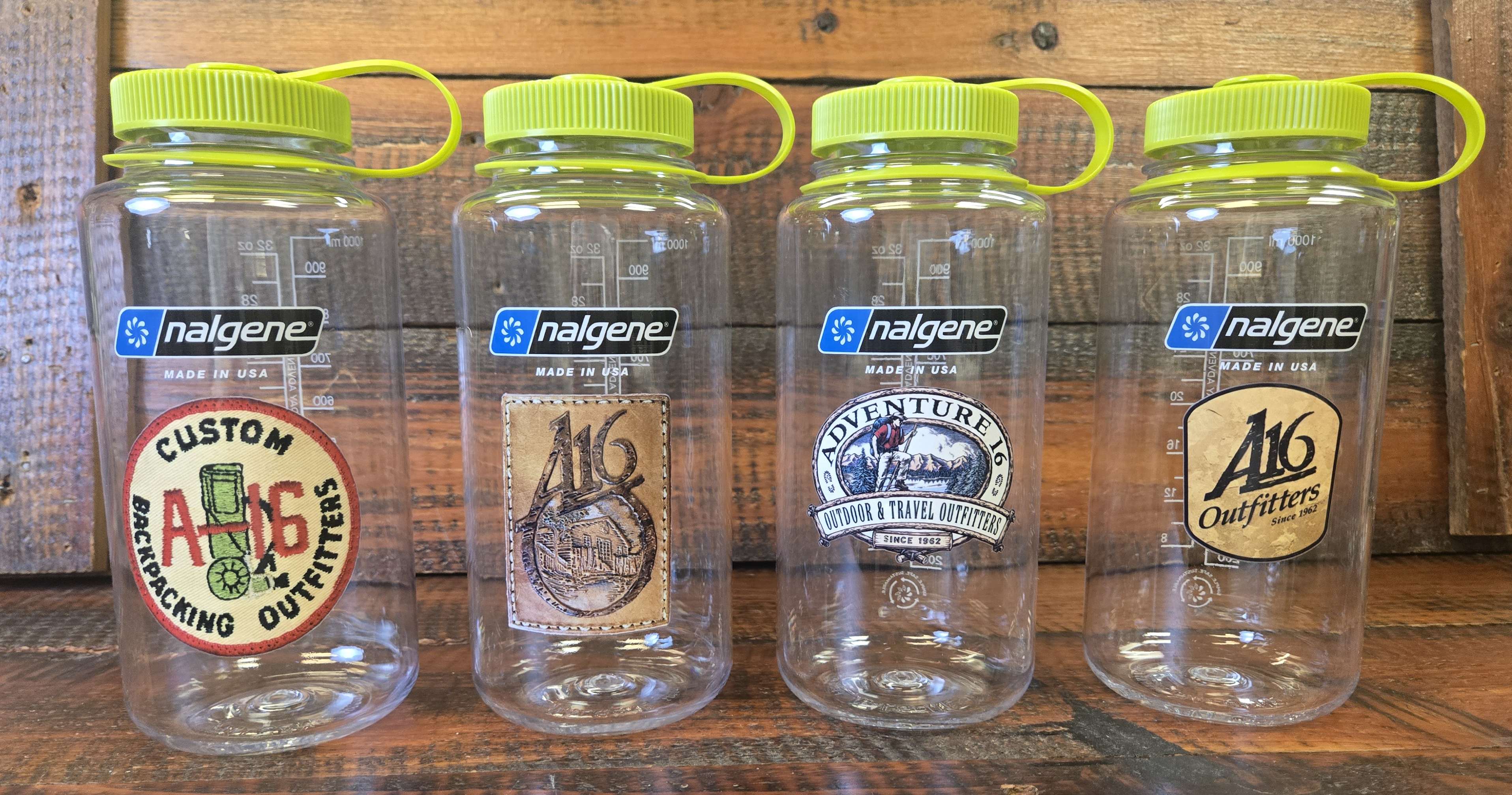 A16 TRADEMARKS 1962 - 2020 Clear 32oz Nalgene Bottles  4 Styles to Choose From