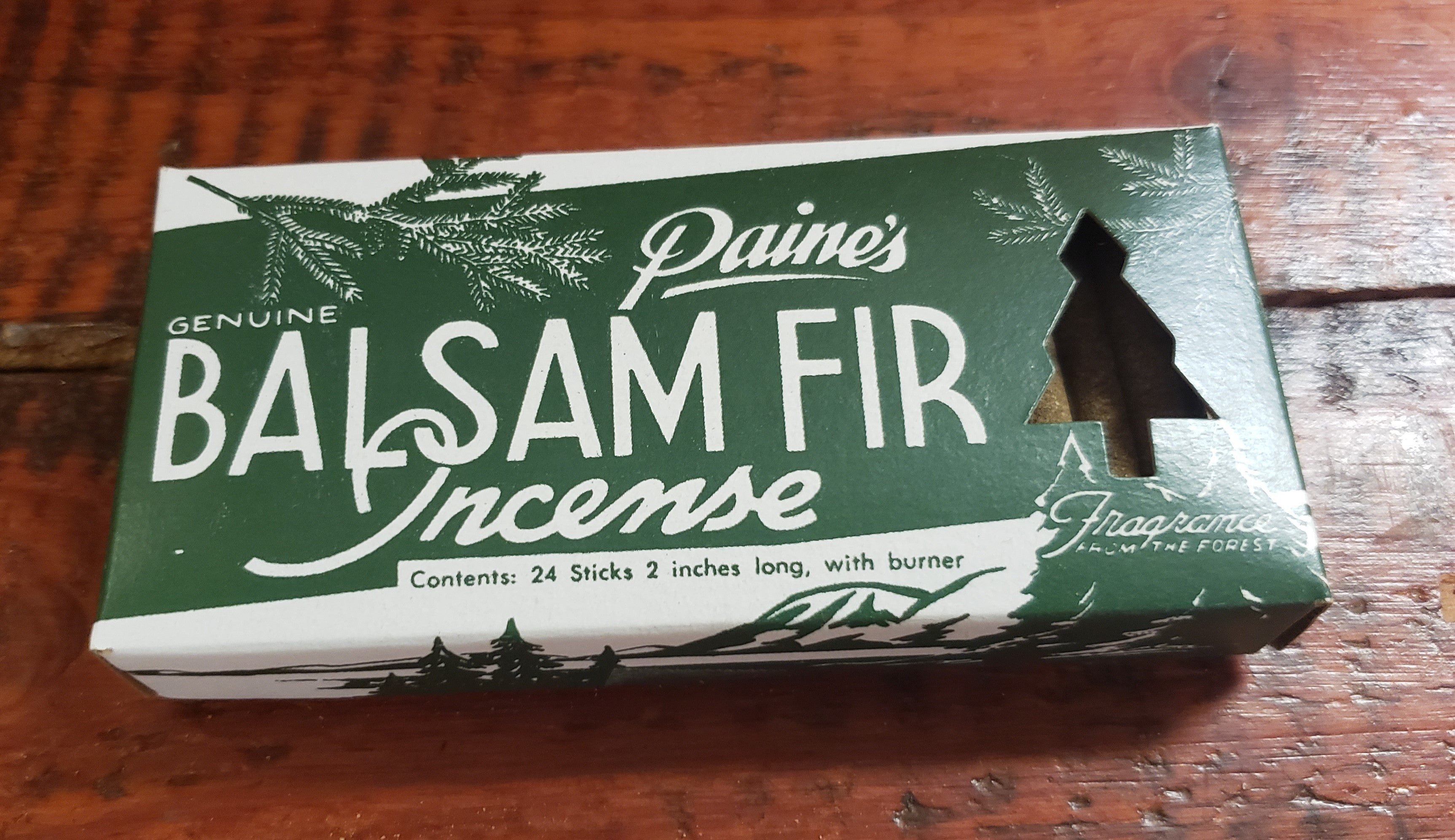 CAMPFIRE MEMORIES  Pine Cone Holder & Box of 24 Incense Sticks