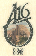 A16 Cabin Logo w/Half Dome Sticker