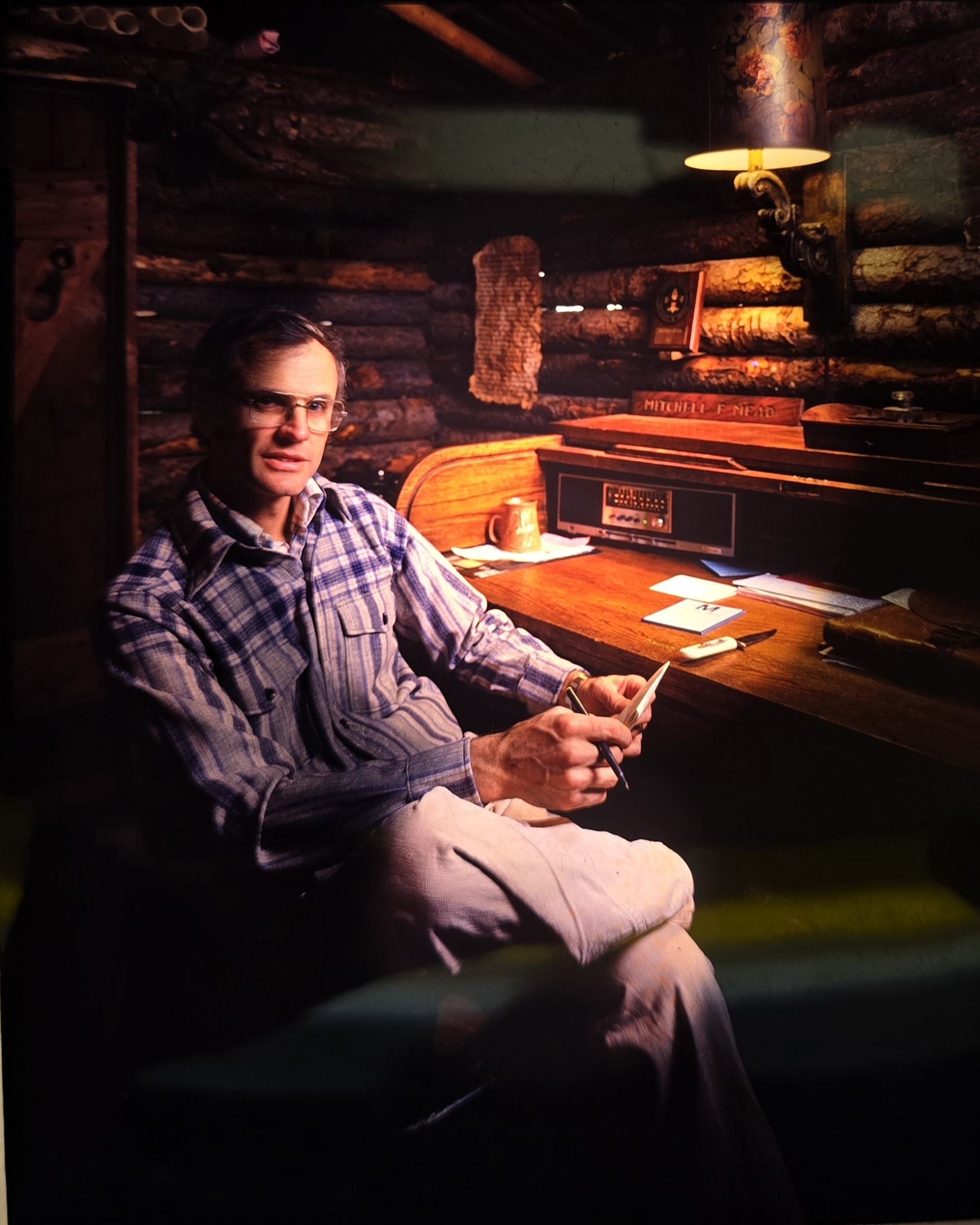 Wood Art Coaster  Laser Engraved A16 Cabin Logo