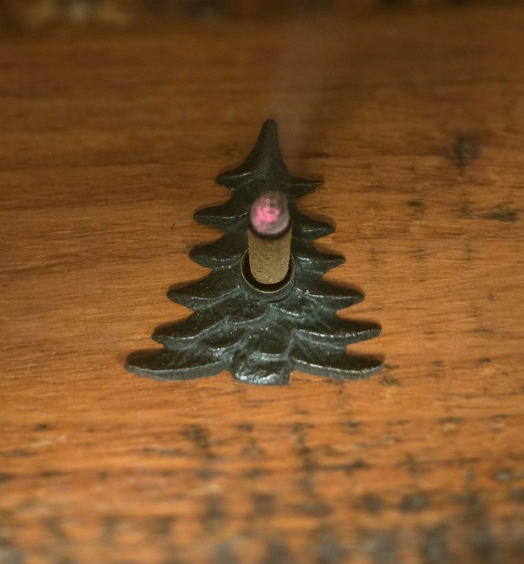 CAMPFIRE MEMORIES  Evergreen  Holder & 18 Incense Sticks