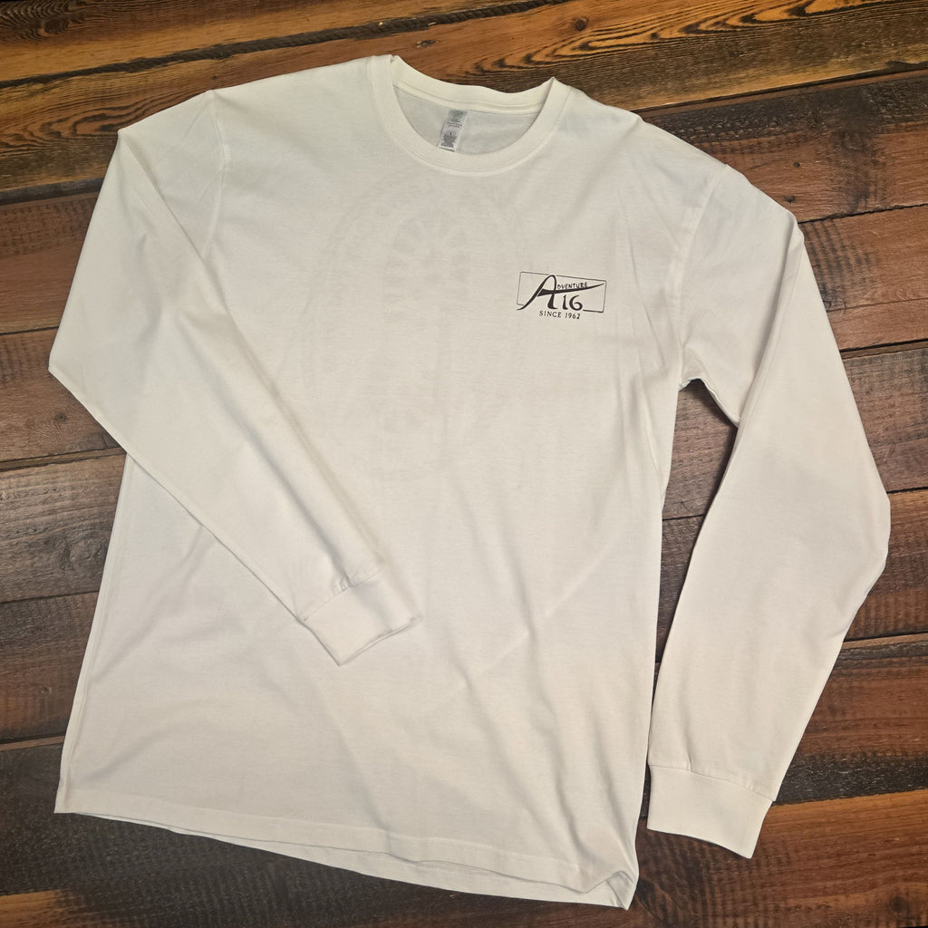 VINTAGE FOOTPRINT Long Sleeve White T-Shirt