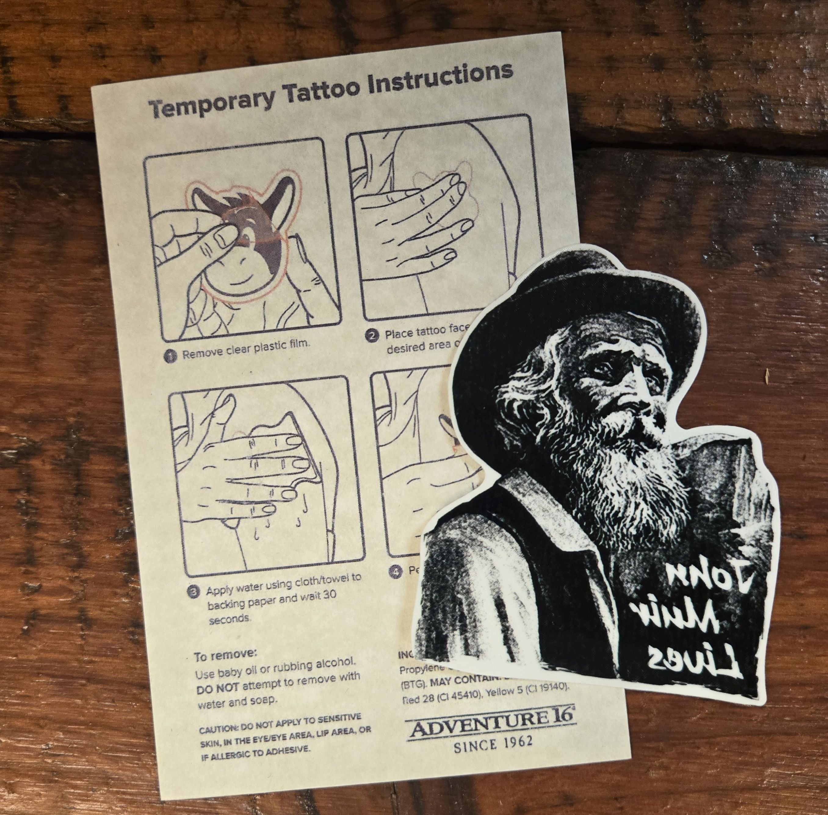 Temp TATTOO "John Muir Lives"