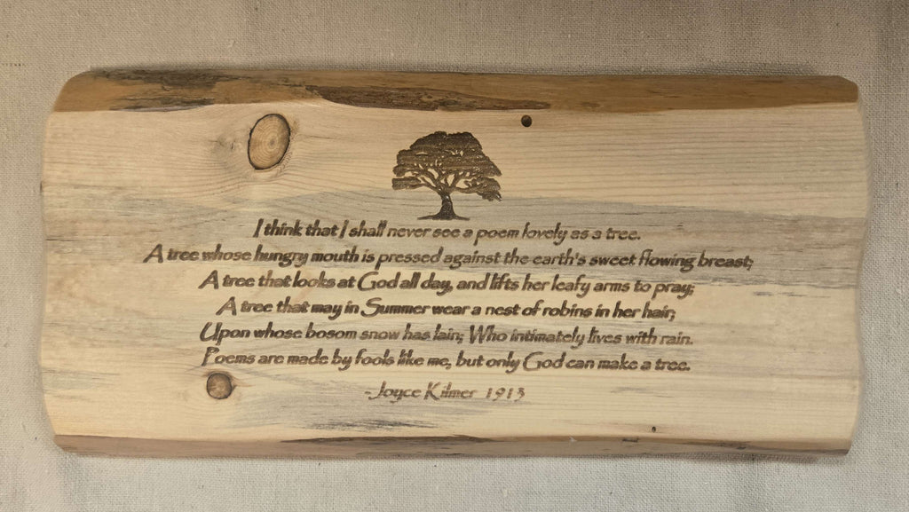 Notable Quote Wall Art "TREES" by Joyce Kilmer