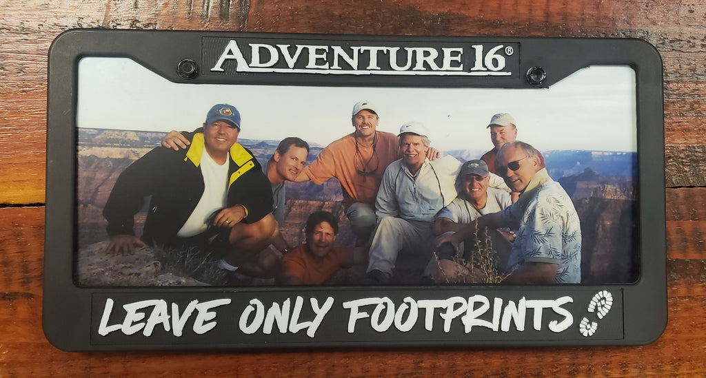 License Plate & Photo Frame  LEAVE ONLY FOOTPRINTS