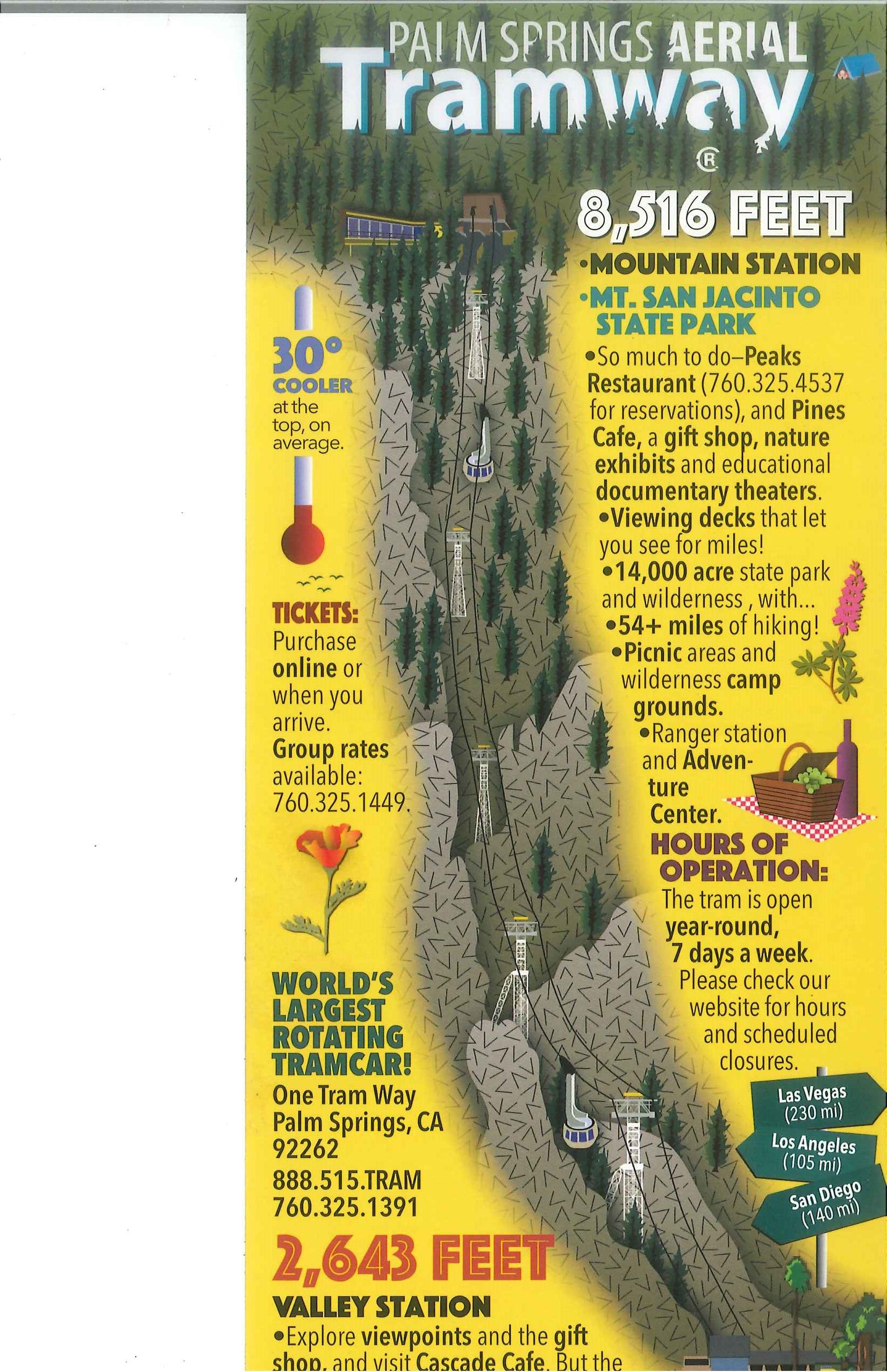 15% Discount Card for Palm Springs Tramway - FREE! with $16+ purchase - Limited Supply