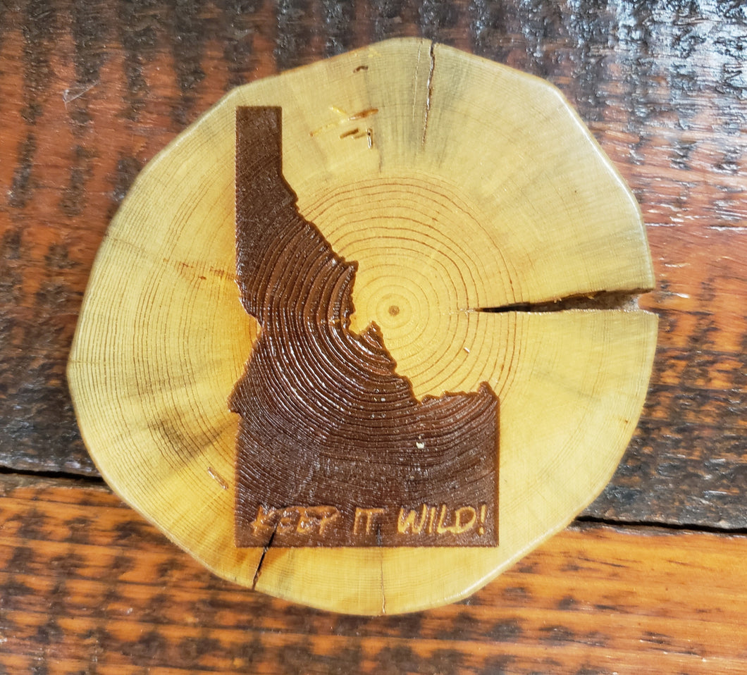 Wood Art Coaster  IDAHO 
