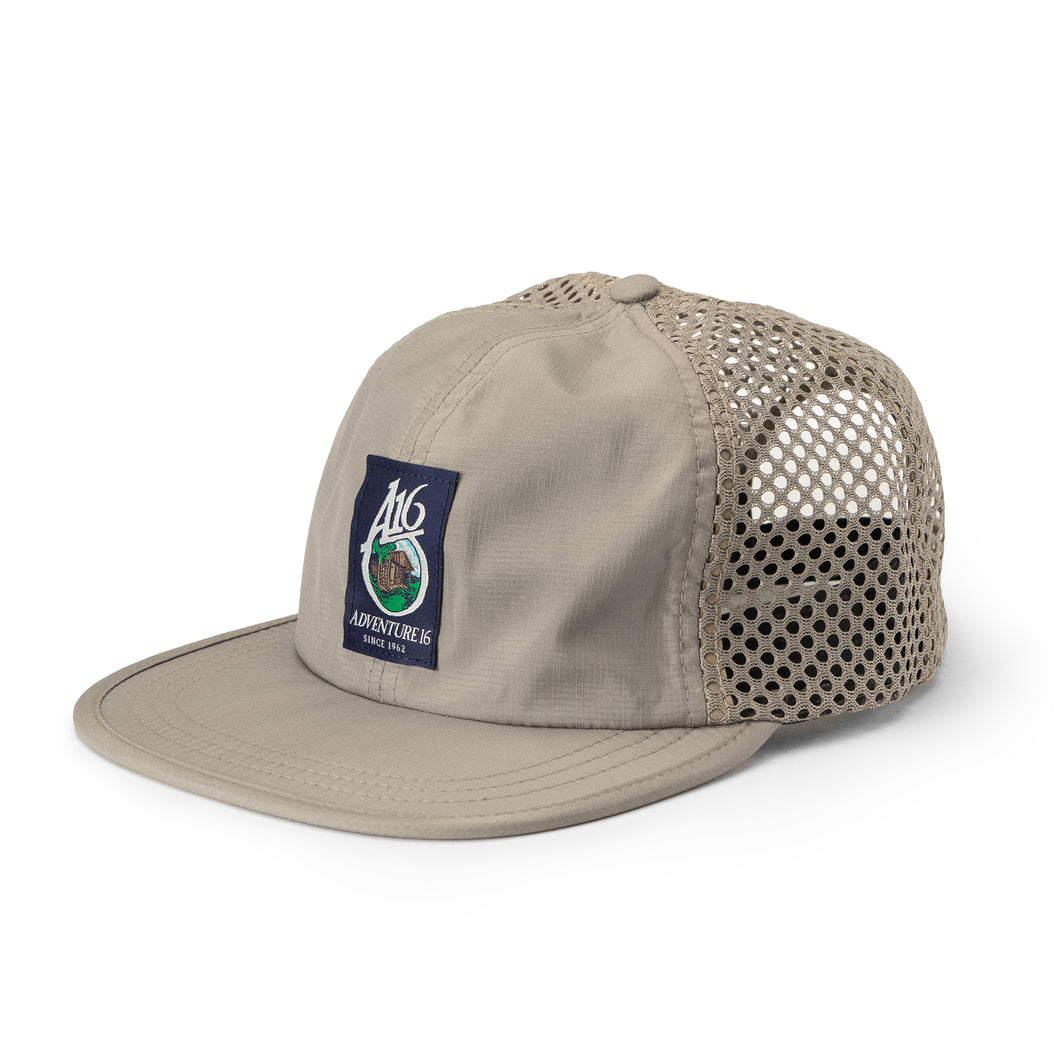 Cabin Label Trail Hat: Khaki/Navy