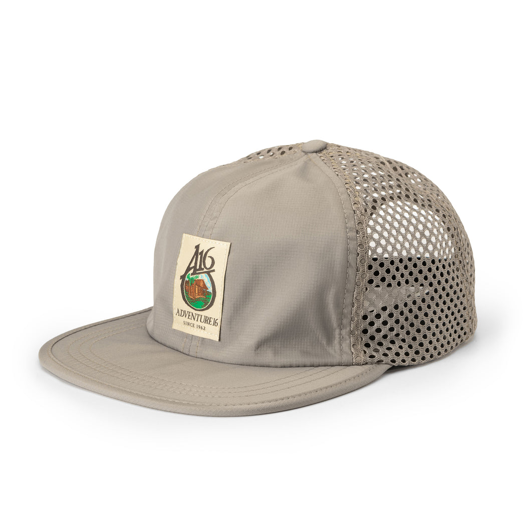 Cabin Label Trail Hat: Khaki/Khaki