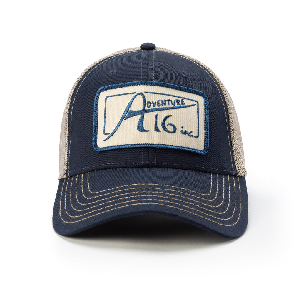 A16 70s Logo Patch Meshback / Snapback NAVY/KHAKI